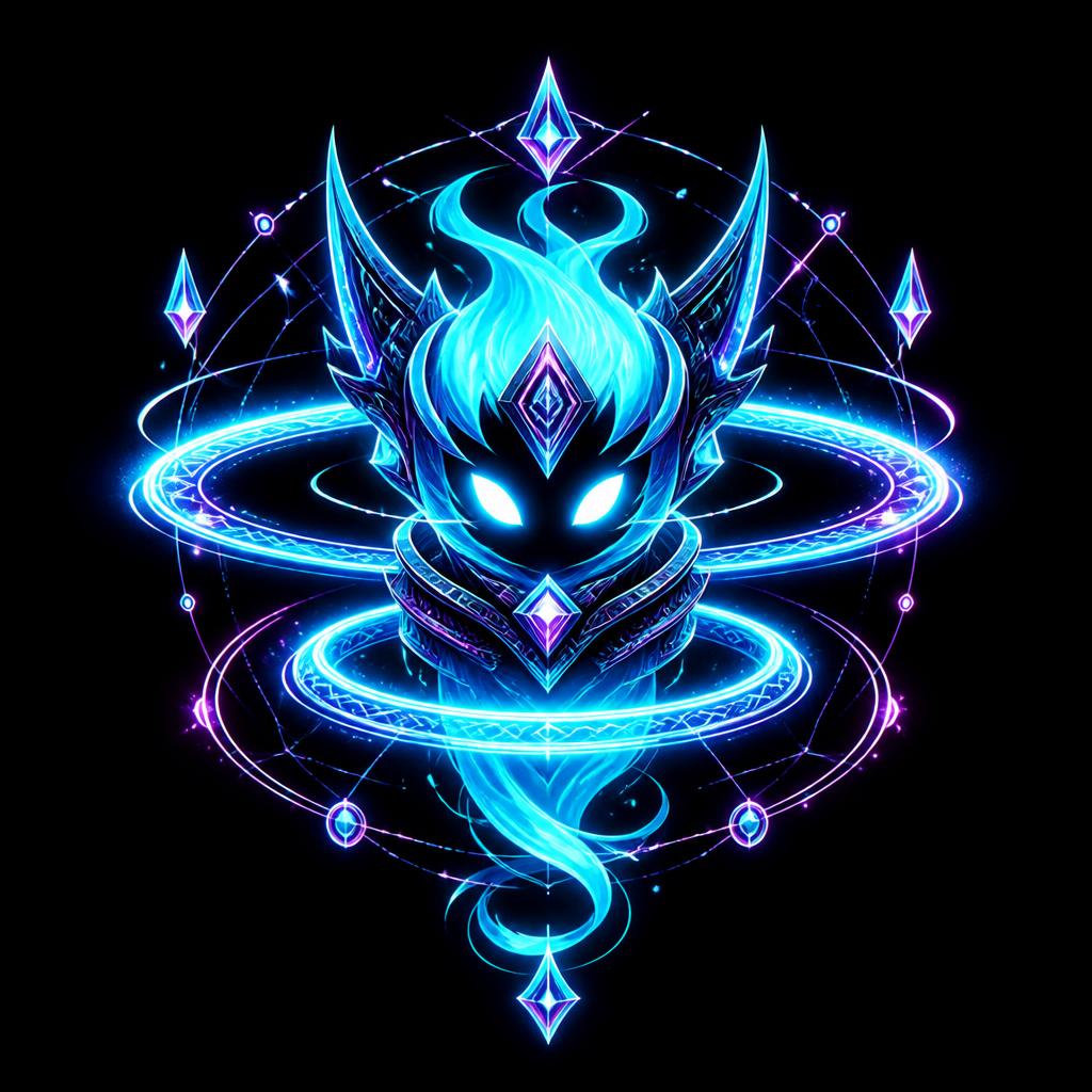 Cyan Wisp — STAGE II · EVOLVED